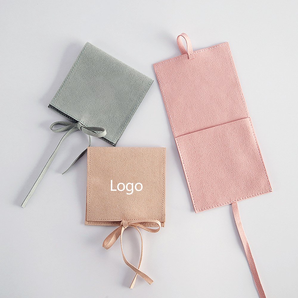 1 XF01 Microfiber like leather velvet envelope pouch bag - 图片 1