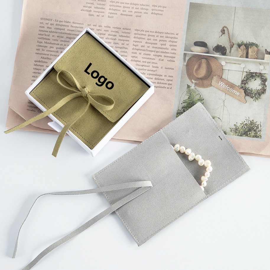 1 XF03 Microfiber like leather velvet envelope pouch bag - 图片 1