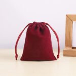 Short Plush drawstring pouch bag - 图片 6