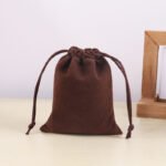 Short Plush drawstring pouch bag - 图片 7