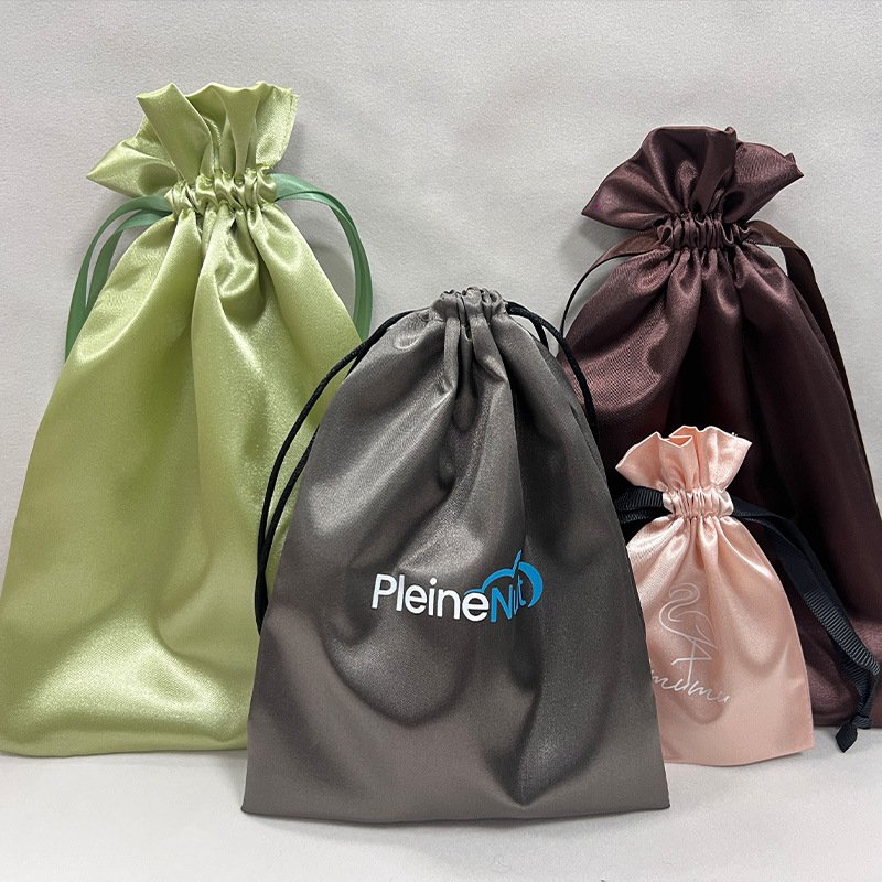 satin Satin drawstring pouch bag - 图片 1